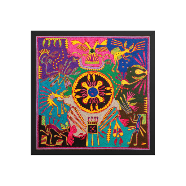 Huichol Yarn Painting Print • L - 319 - Huichol Arts