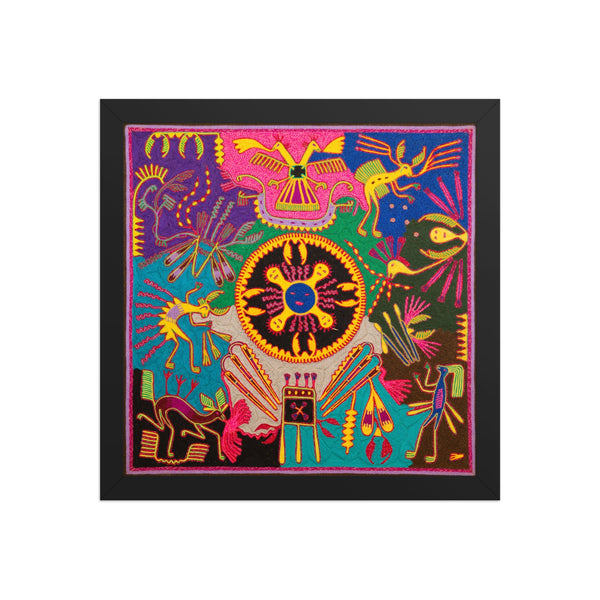 Huichol Yarn Painting Print • L - 319 - Huichol Arts
