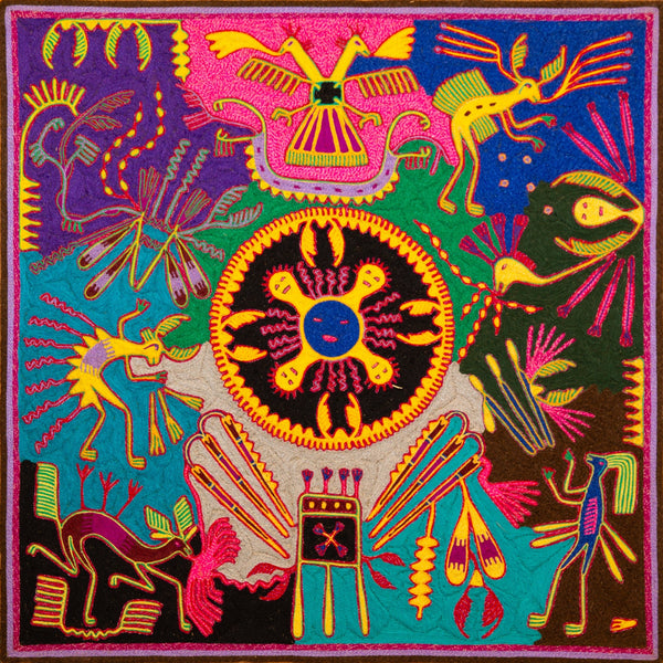 Huichol Yarn Painting Print • L - 319 - Huichol Arts