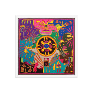 Huichol Yarn Painting Print • L - 319 - Huichol Arts