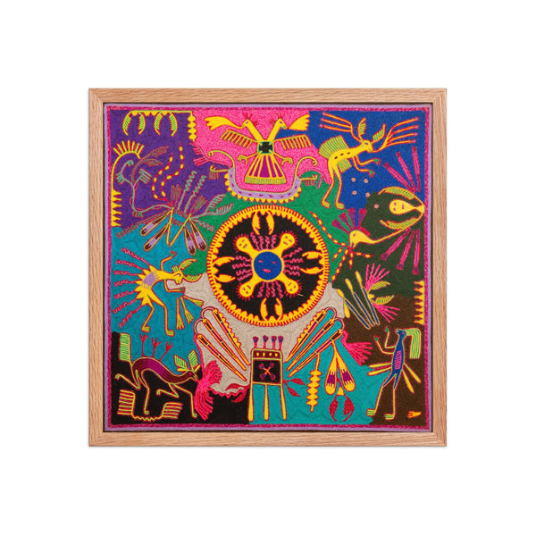 Huichol Yarn Painting Print • L - 319 - Huichol Arts