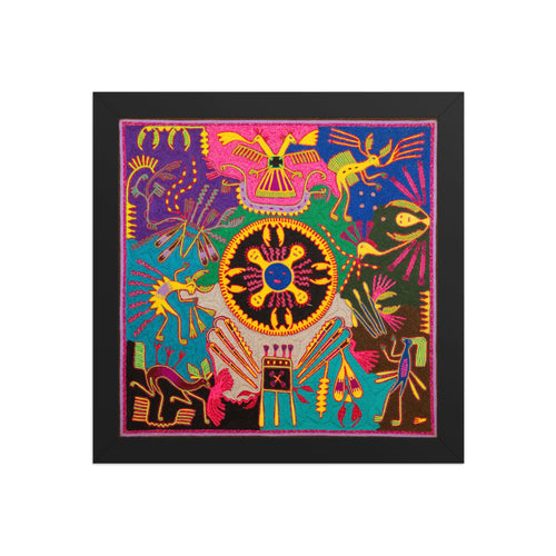 Huichol Yarn Painting Print • L - 319 - Huichol Arts