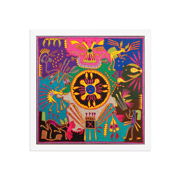 Huichol Yarn Painting Print • L - 319 - Huichol Arts