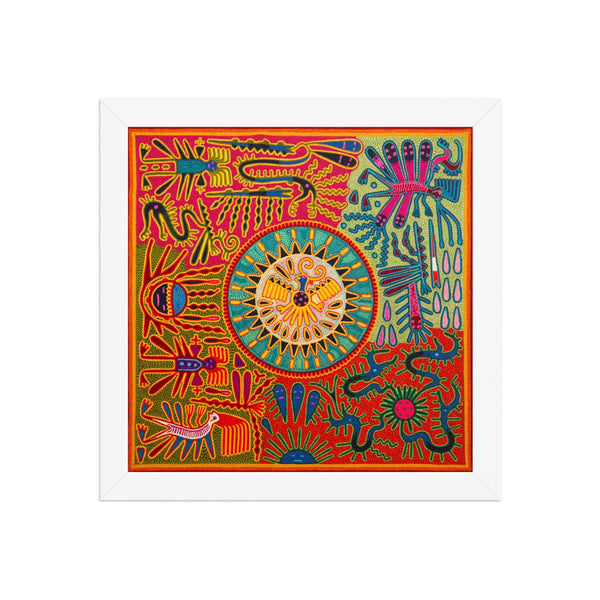 Huichol Yarn Painting Print • L - 320 - Huichol Arts