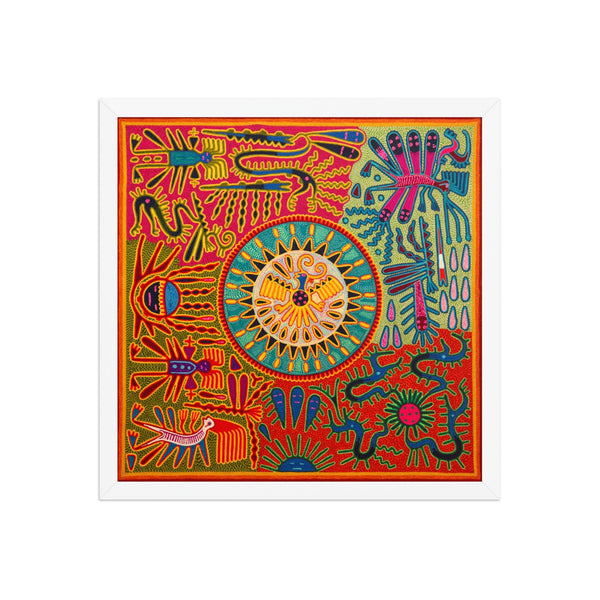 Huichol Yarn Painting Print • L - 320 - Huichol Arts