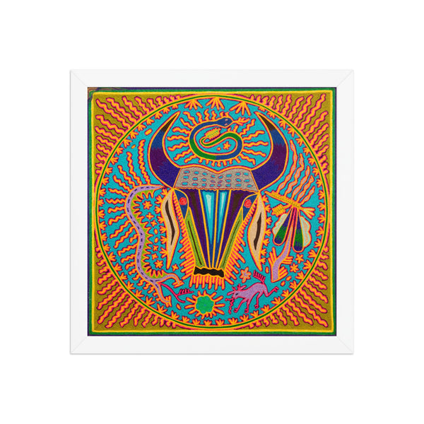 Huichol Yarn Painting Print • L - 322 - Huichol Arts