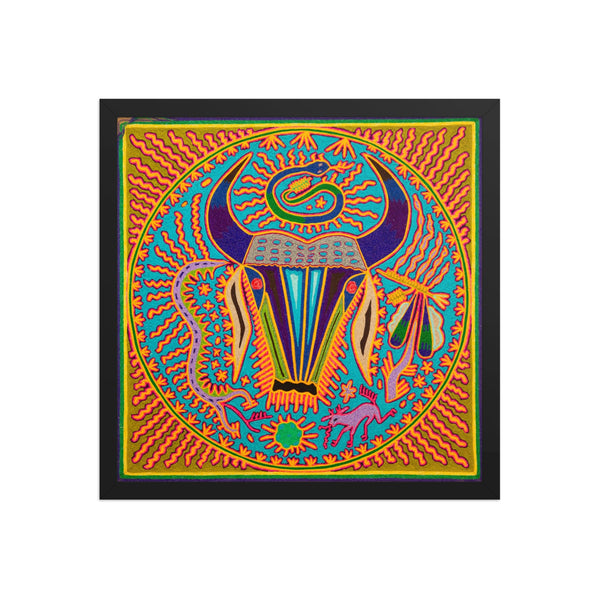 Huichol Yarn Painting Print • L - 322 - Huichol Arts
