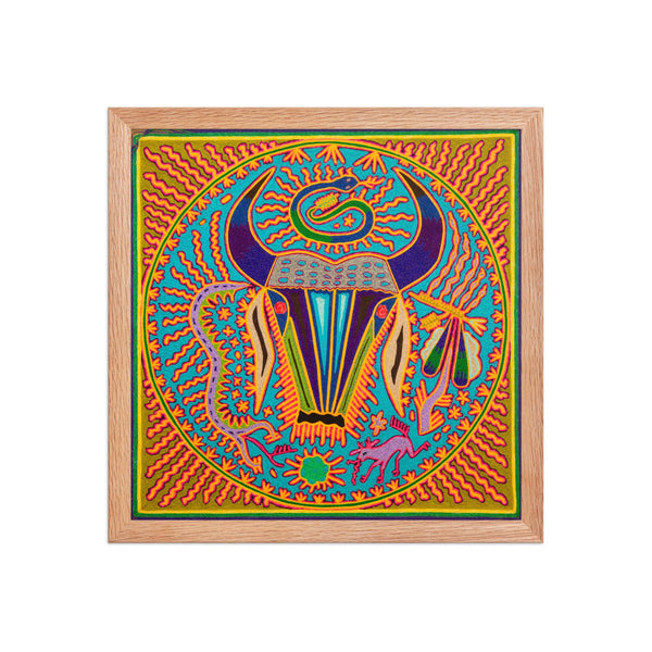 Huichol Yarn Painting Print • L - 322 - Huichol Arts