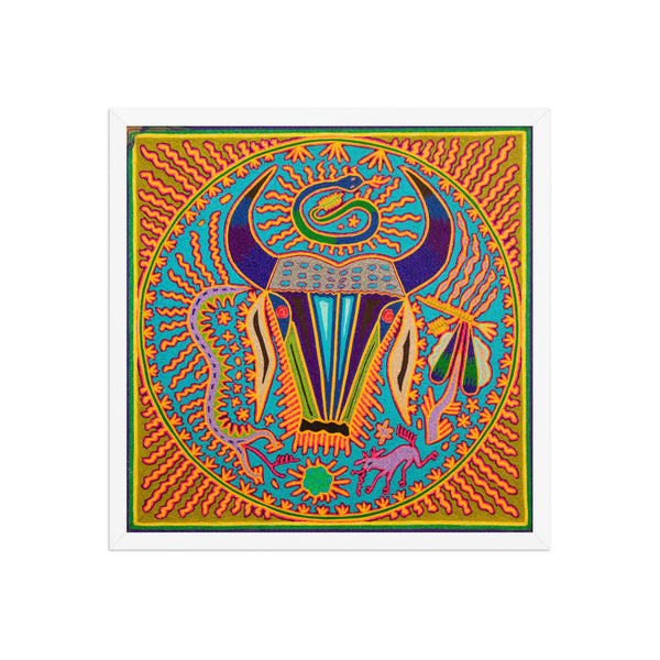 Huichol Yarn Painting Print • L - 322 - Huichol Arts