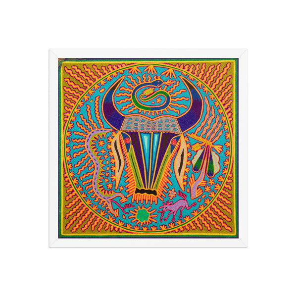 Huichol Yarn Painting Print • L - 322 - Huichol Arts