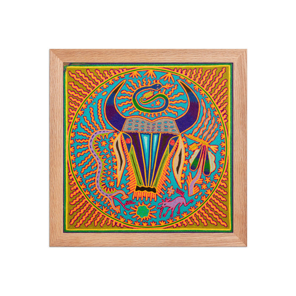 Huichol Yarn Painting Print • L - 322 - Huichol Arts