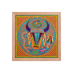 Huichol Yarn Painting Print • L - 322 - Huichol Arts
