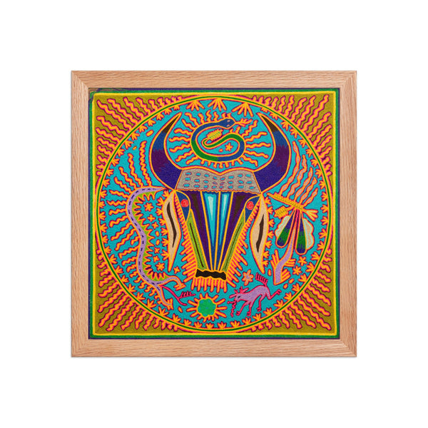 Huichol Yarn Painting Print • L - 322 - Huichol Arts