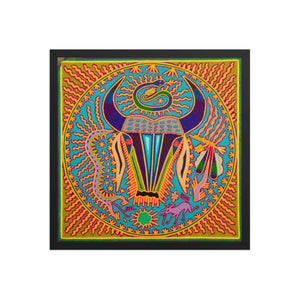 Huichol Yarn Painting Print • L - 322 - Huichol Arts