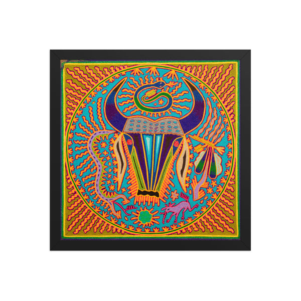 Huichol Yarn Painting Print • L - 322 - Huichol Arts