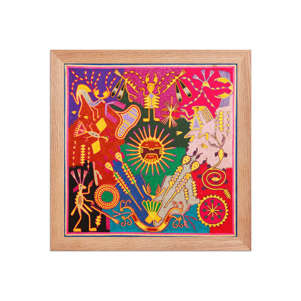 Huichol Yarn Painting Print • L - 323 - Huichol Arts