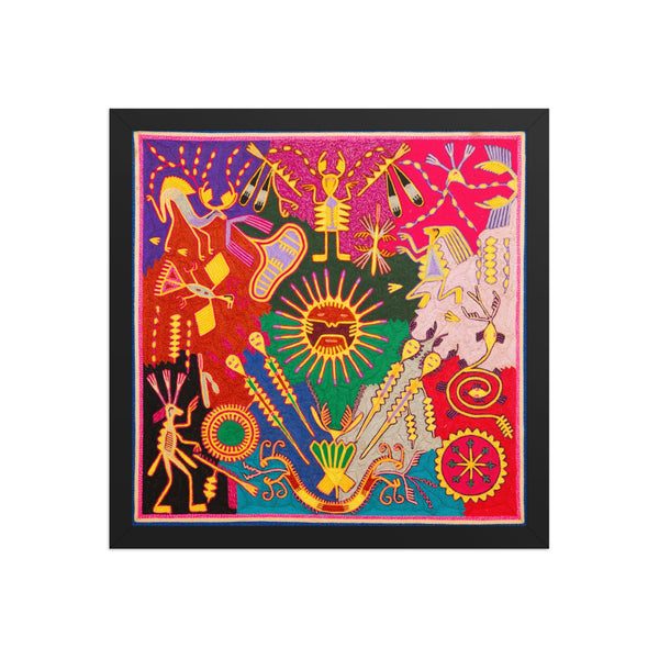 Huichol Yarn Painting Print • L - 323 - Huichol Arts