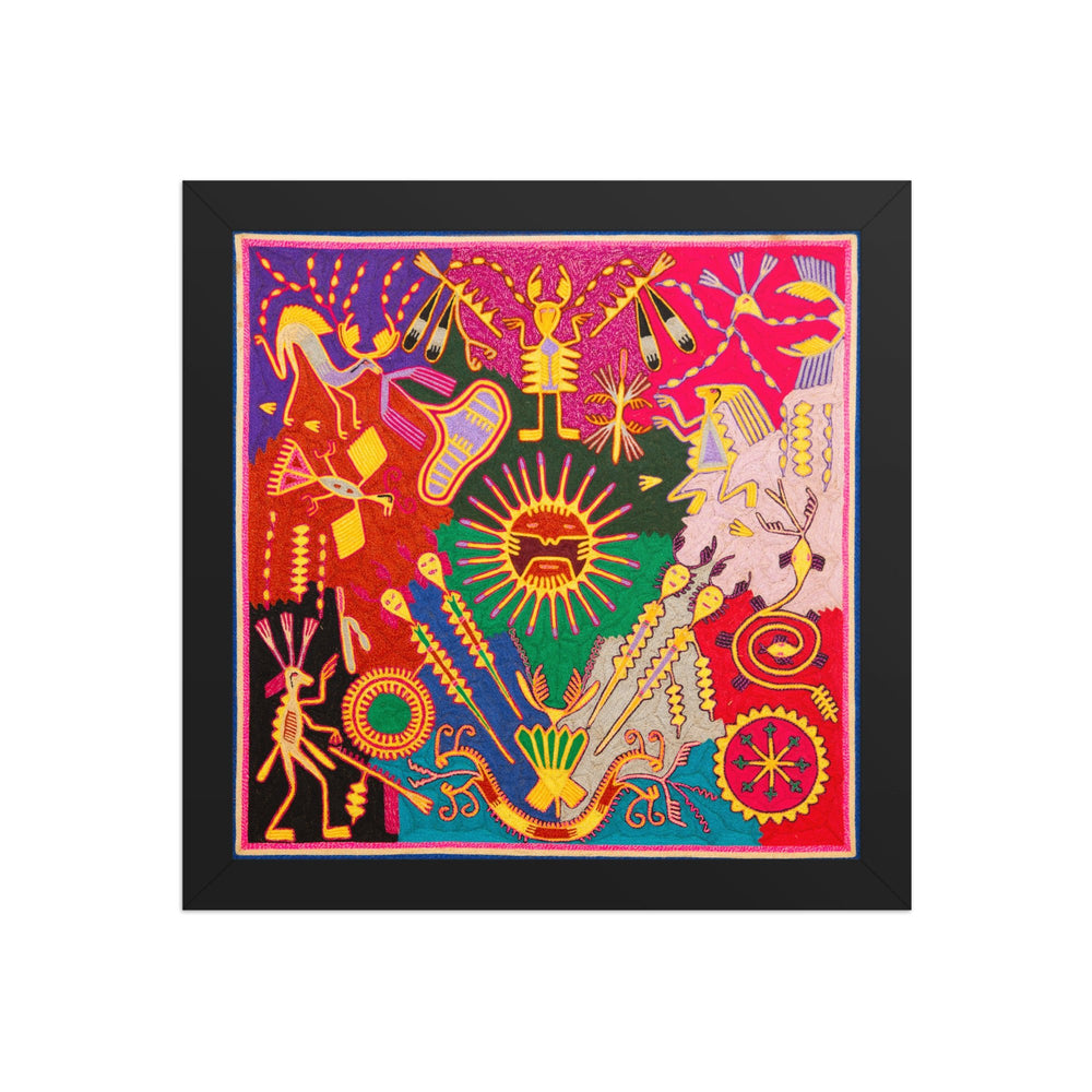 Huichol Yarn Painting Print • L - 323 - Huichol Arts