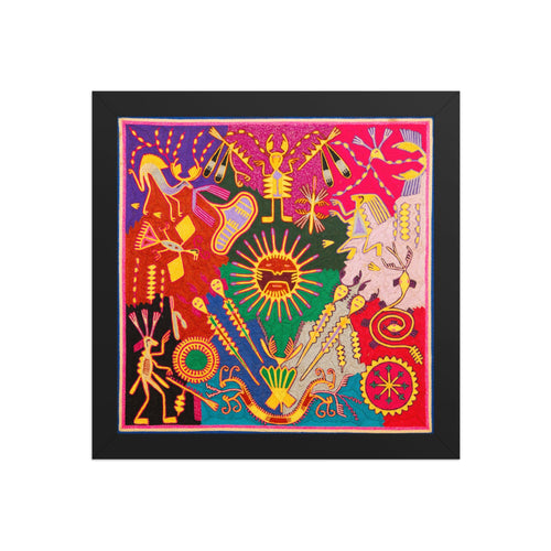Huichol Yarn Painting Print • L - 323 - Huichol Arts