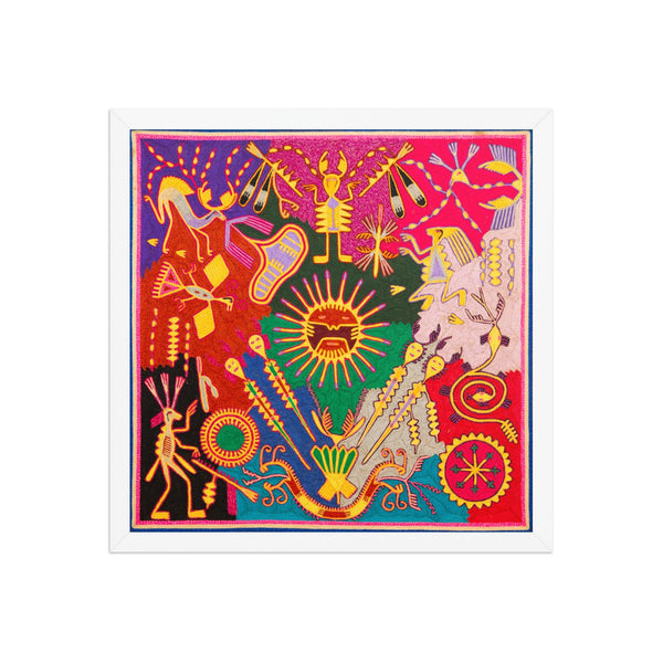 Huichol Yarn Painting Print • L - 323 - Huichol Arts