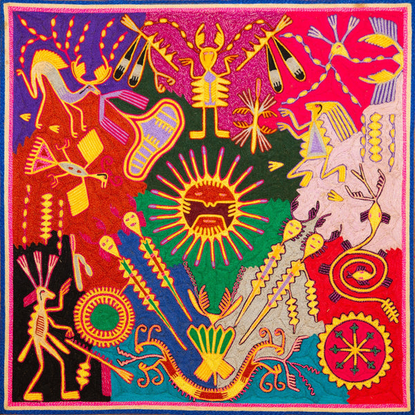 Huichol Yarn Painting Print • L - 323 - Huichol Arts