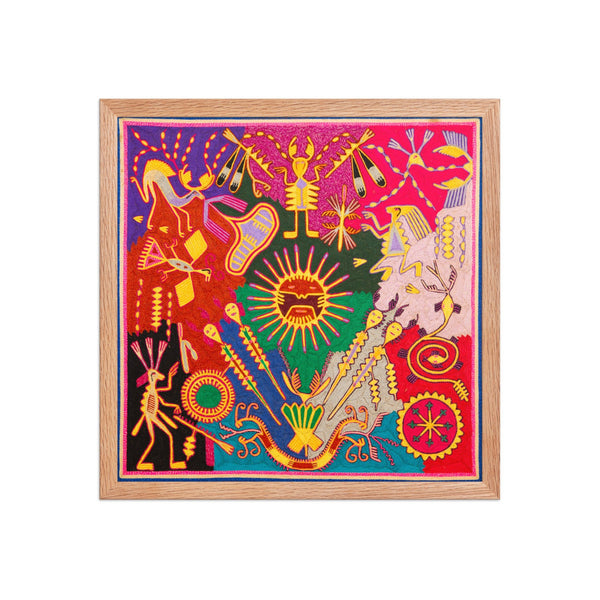 Huichol Yarn Painting Print • L - 323 - Huichol Arts