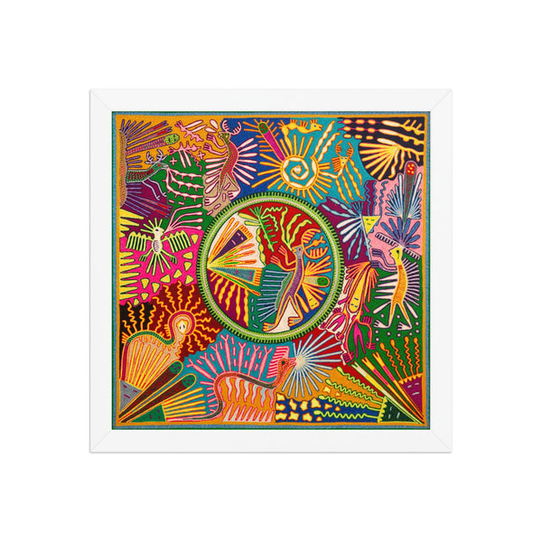 Huichol Yarn Painting Print • L - 324 - Huichol Arts