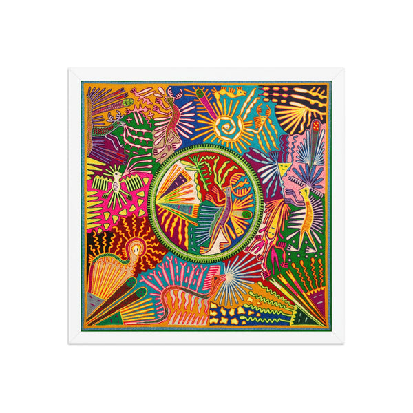 Huichol Yarn Painting Print • L - 324 - Huichol Arts