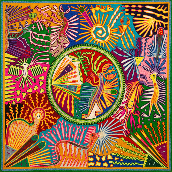 Huichol Yarn Painting Print • L - 324 - Huichol Arts