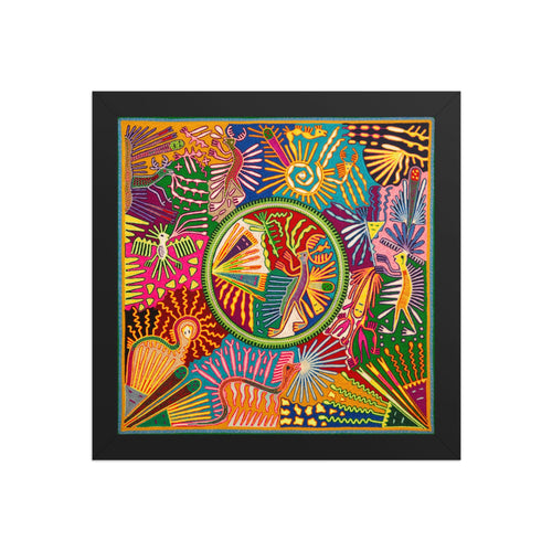 Huichol Yarn Painting Print • L - 324 - Huichol Arts