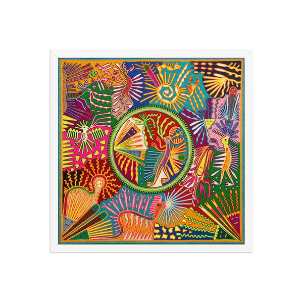 Huichol Yarn Painting Print • L - 324 - Huichol Arts