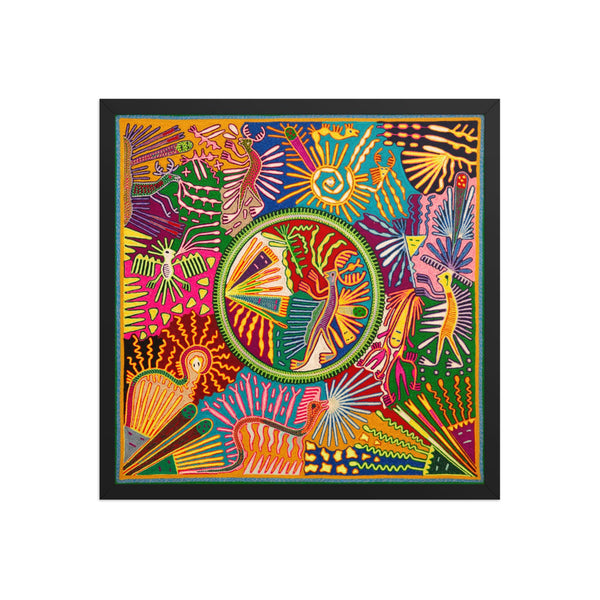 Huichol Yarn Painting Print • L - 324 - Huichol Arts