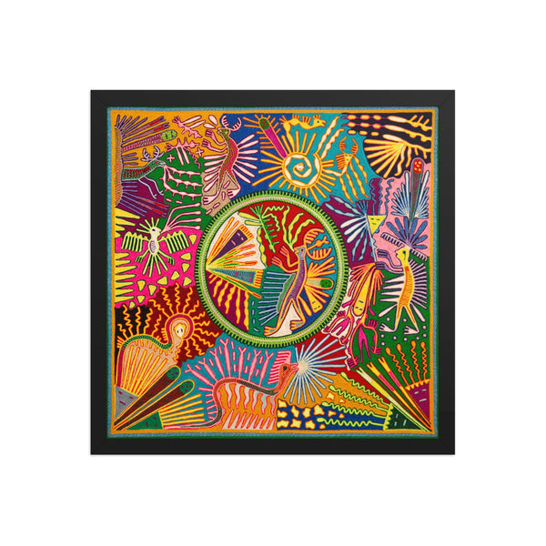 Huichol Yarn Painting Print • L - 324 - Huichol Arts