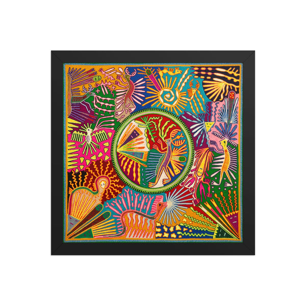 Huichol Yarn Painting Print • L - 324 - Huichol Arts