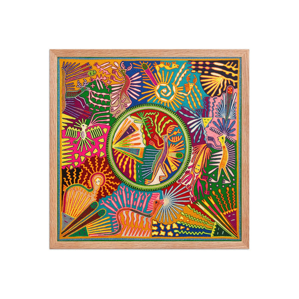 Huichol Yarn Painting Print • L - 324 - Huichol Arts
