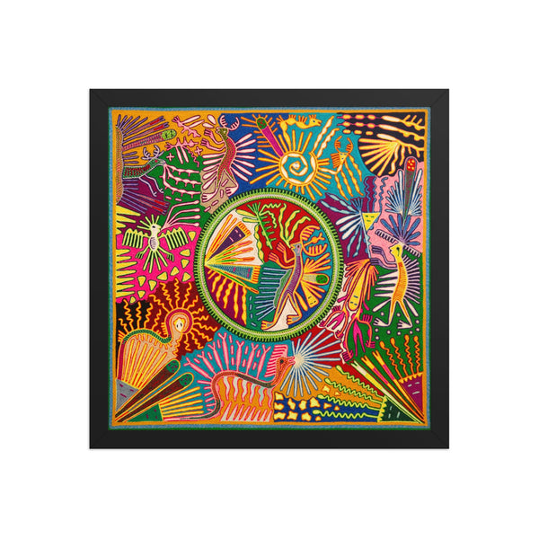 Huichol Yarn Painting Print • L - 324 - Huichol Arts