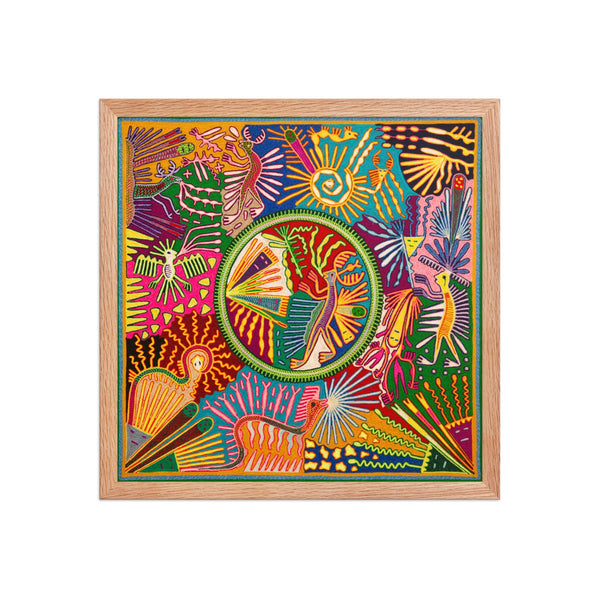 Huichol Yarn Painting Print • L - 324 - Huichol Arts