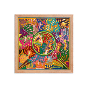 Huichol Yarn Painting Print • L - 324 - Huichol Arts