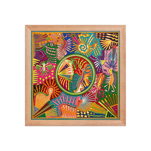 Huichol Yarn Painting Print • L - 324 - Huichol Arts