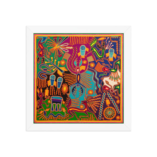 Huichol Yarn Painting Print • L - 325 - Huichol Arts