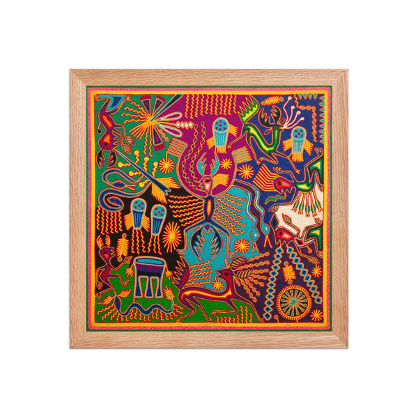 Huichol Yarn Painting Print • L - 325 - Huichol Arts