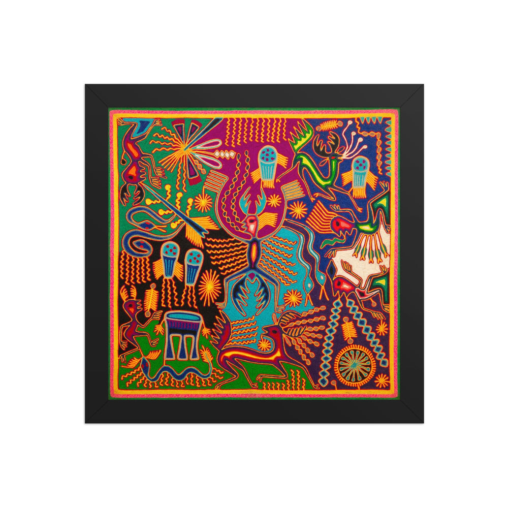 Huichol Yarn Painting Print • L - 325 - Huichol Arts