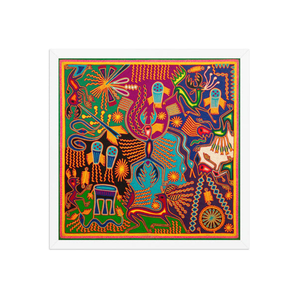 Huichol Yarn Painting Print • L - 325 - Huichol Arts