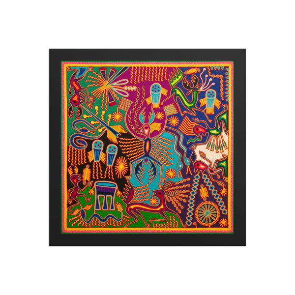 Huichol Yarn Painting Print • L - 325 - Huichol Arts