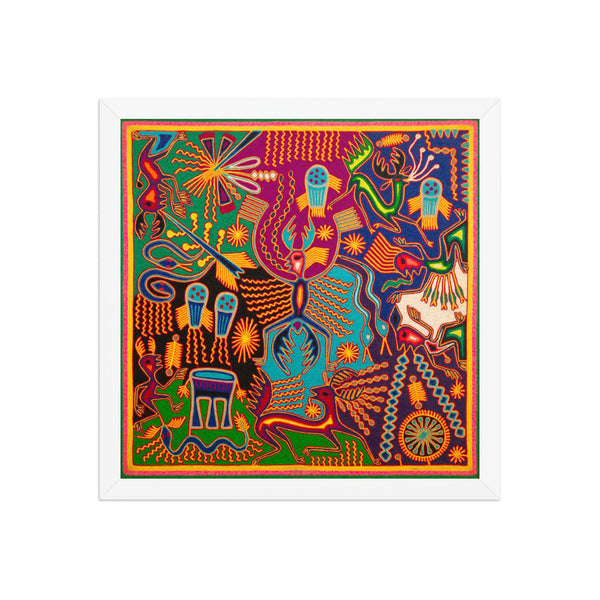 Huichol Yarn Painting Print • L - 325 - Huichol Arts