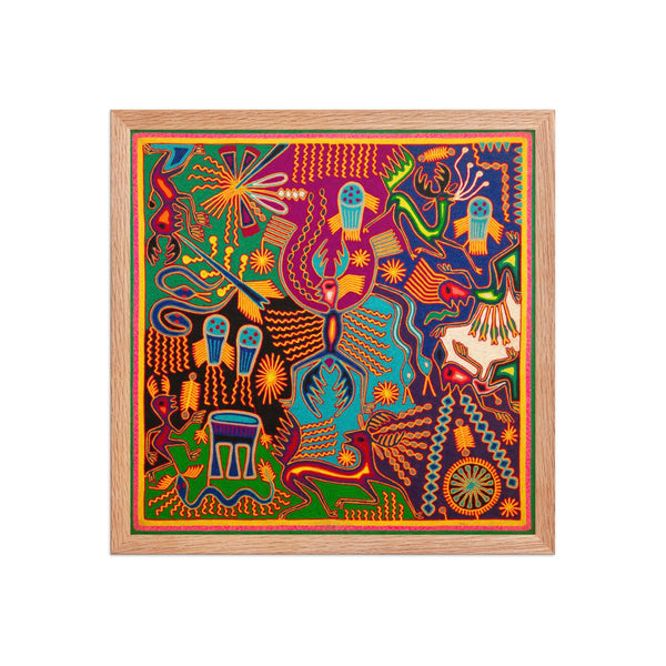 Huichol Yarn Painting Print • L - 325 - Huichol Arts