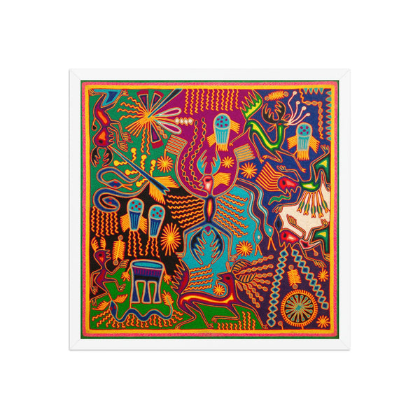 Huichol Yarn Painting Print • L - 325 - Huichol Arts