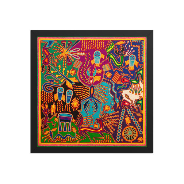 Huichol Yarn Painting Print • L - 325 - Huichol Arts