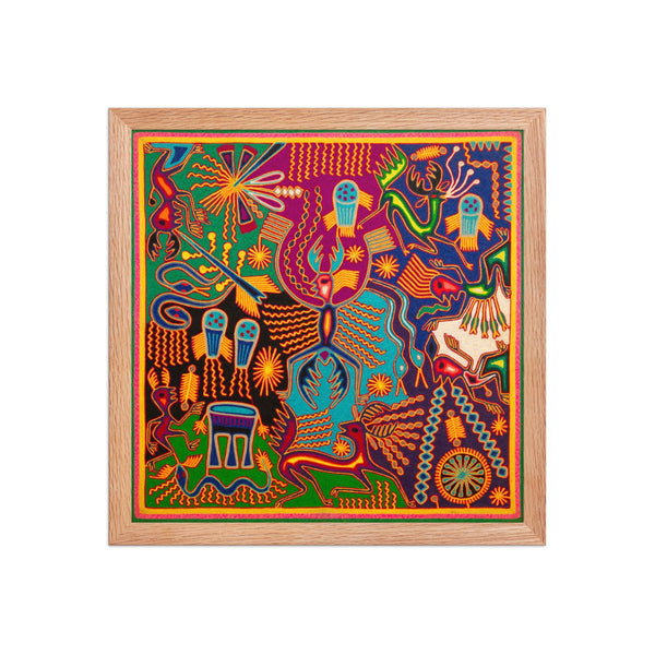 Huichol Yarn Painting Print • L - 325 - Huichol Arts