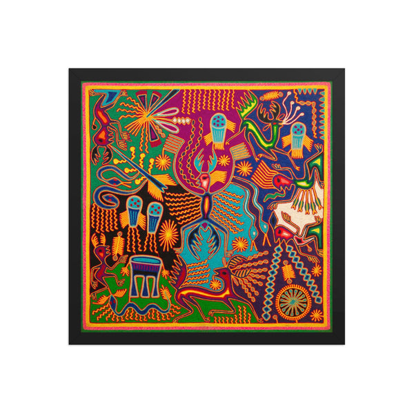Huichol Yarn Painting Print • L - 325 - Huichol Arts
